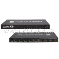 اسپلیتر HDMI / مبدل 1 پورت به 8 پورت / پاوردار / پشتیبانی 3D - 2K - 4K / به همراه آداپتور / بدون افت کیفیت